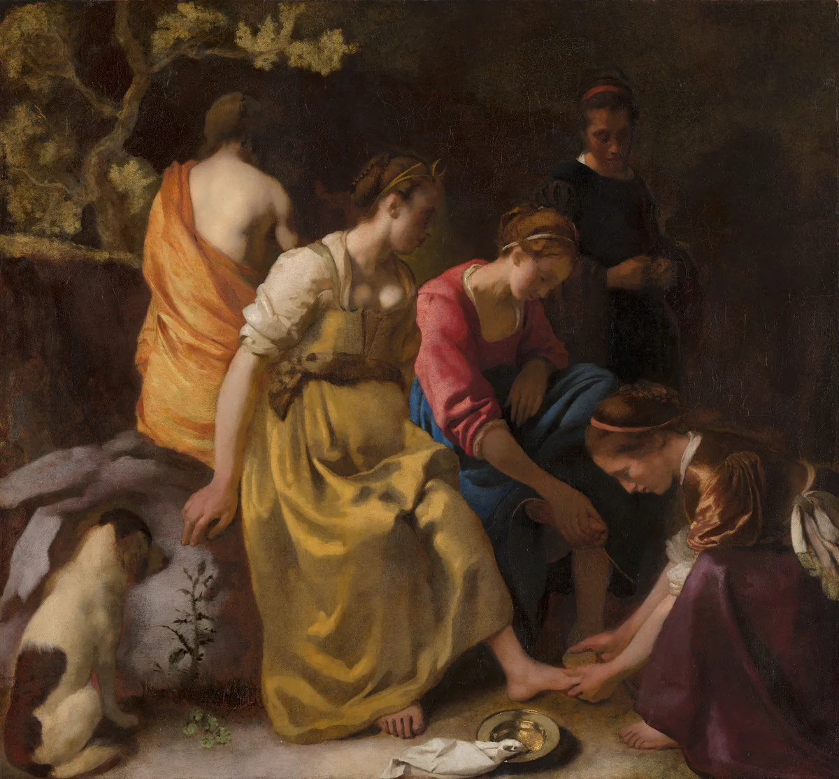 Diana and her Nymphs by Johannes Vermeer, painting, 1653