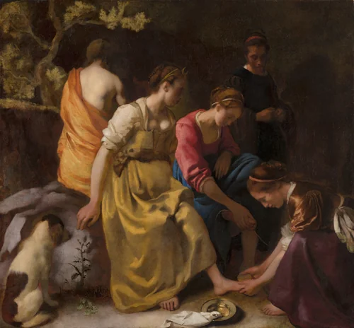 Diana and her Nymphs by Johannes Vermeer, painting, 1653