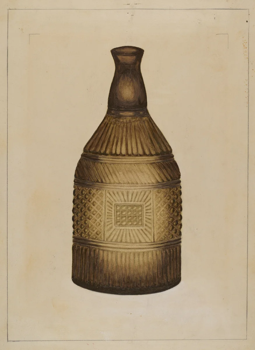 Decanter by Nicholas Amantea, index of american design, 1935-1942