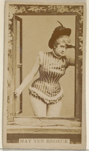 May Ten Broeck, from the Actors and Actresses series (N45, Type 8) for Virginia Brights Cigarettes by Allen & Ginter, photograph, 1885-1891