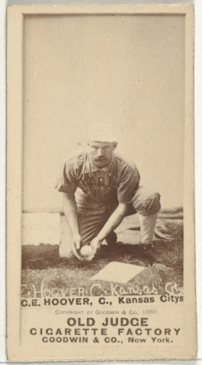 Charles E. "Charlie" Hoover, Catcher, Kansas City Cowboys, from the Old Judge series (N172) for Old Judge Cigarettes by Goodwin & Company, photograph, 1888