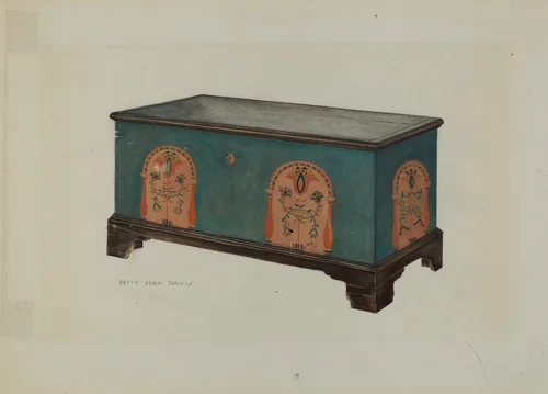 Pa. German Chest by Betty Jean Davis, index of american design, 1938