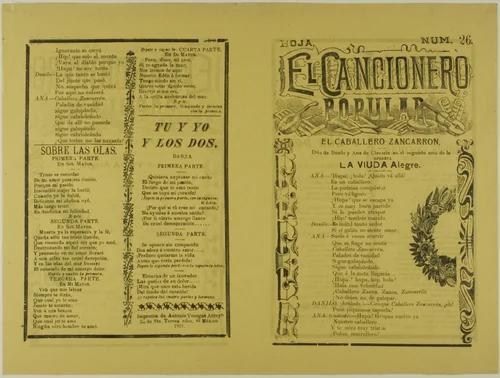 El cancionero popular, hoja num. 26 (The Popular Songbook, Sheet No. 26) by Unknown Artist, print, 1800-1899