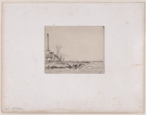 Study of an Old Man by Charles Jacque, print, 1859