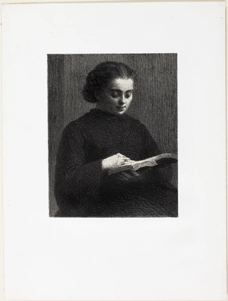 Reading by Henri Fantin-Latour, print, 1897