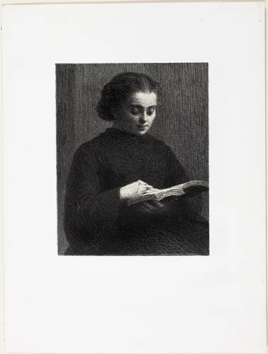 Reading by Henri Fantin-Latour, print, 1897