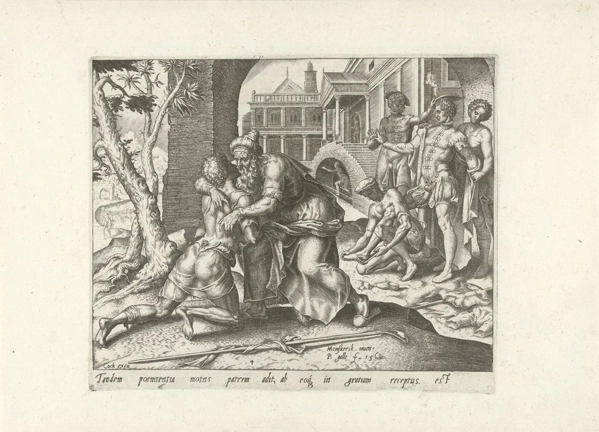 De terugkeer van de verloren zoon by Unknown, print, 1562