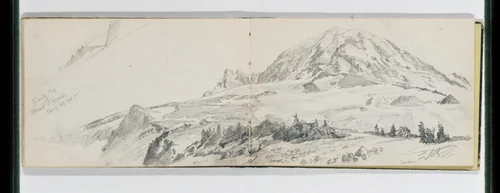 Sibertz Cap, Mount Tacoma Aug 23 1885 (from Sketchbook X) by William Trost Richards, artwork, 1885