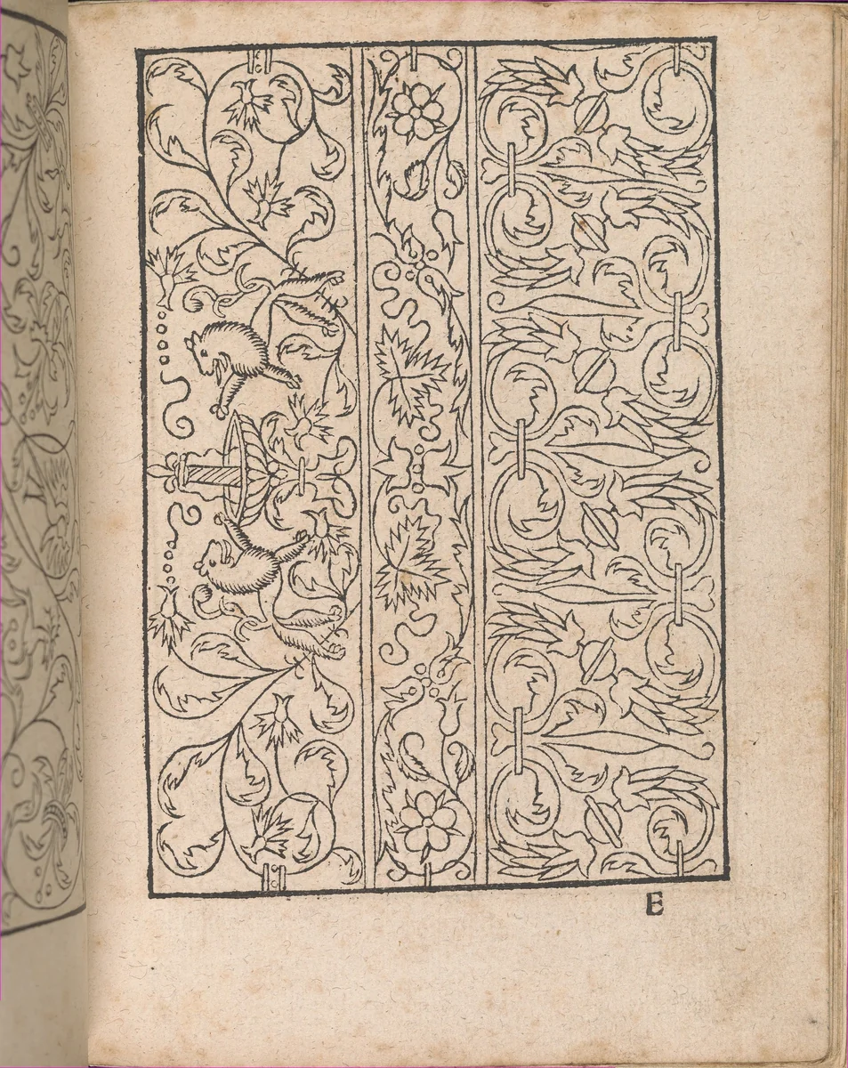 New Modelbüch allen Nägerin u. Sydenstickern (Page 17r) by Hans Hoffman, book, 1556