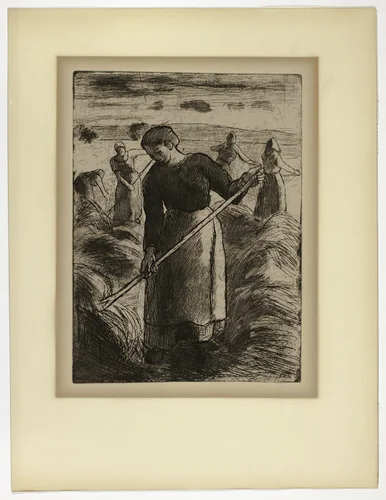Woman Haymaker at Éragny by Camille Pissarro, print, 1897