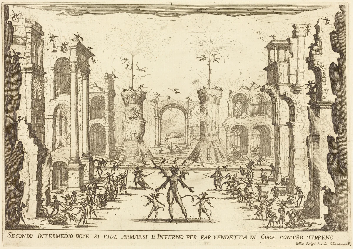 Second Intermezzo by Jacques Callot, print, 1617