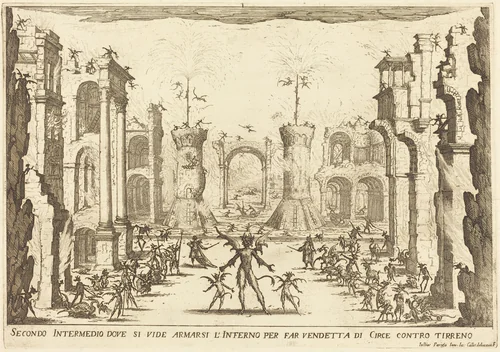 Second Intermezzo by Jacques Callot, print, 1617