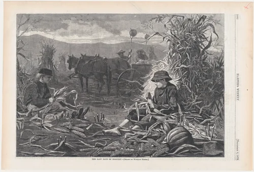 The Last Days of Harvest (from "Harper's Weekly," Vol. XVII) by Winslow Homer, print, 1873