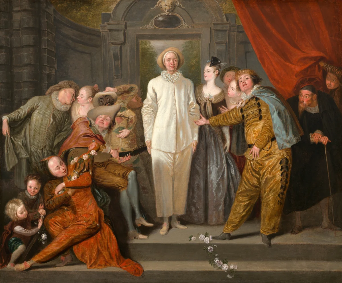 The Italian Comedians by Antoine Watteau, painting, 1720