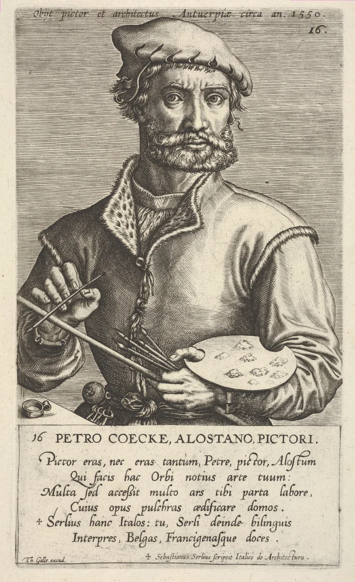 Pieter Coecke van Aelst by Jan Wierix, print, 1563-1615