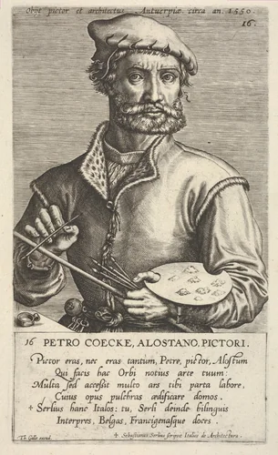 Pieter Coecke van Aelst by Jan Wierix, print, 1563-1615