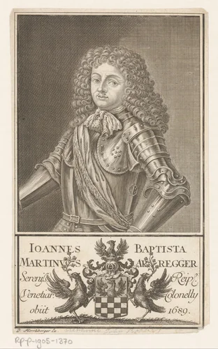 Portret van Johannes Baptista Martinus Arregger by David Herrliberger, print, 1707-1777