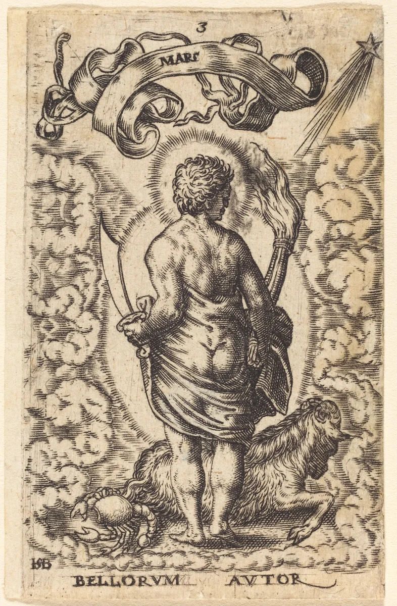 Mars by Theodor de Bry, print, 1570-1598