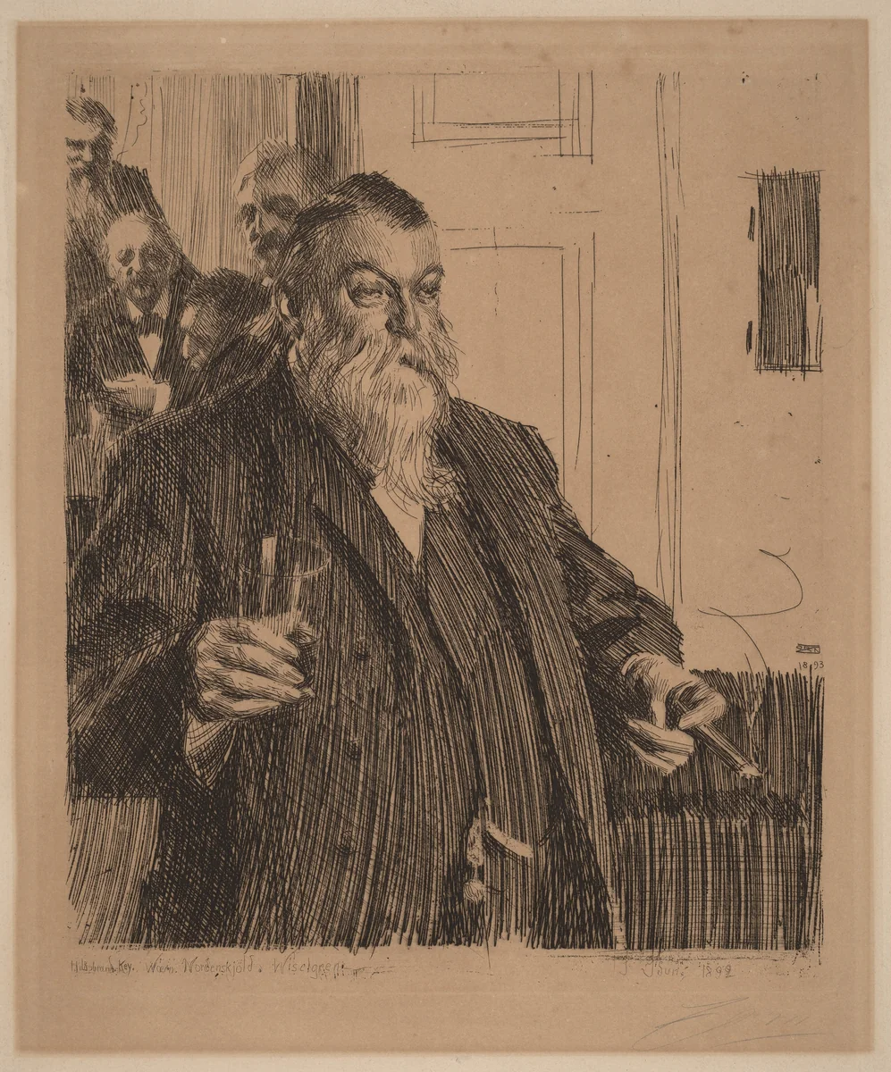 A Toast II by Anders Zorn, print, 1893