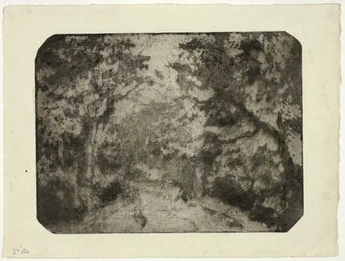 Wooded Lane at Pontoise by Camille Pissarro, print, 1879