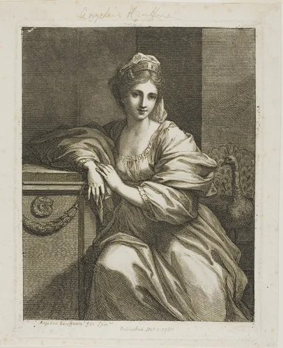 Juno and the Peacock by Angelica Kauffmann, print, 1780