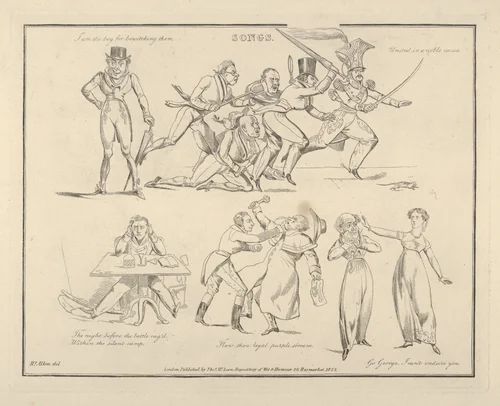 Songs: "I am the boy for bewitching them..." by Henry Thomas Alken, print, 1822