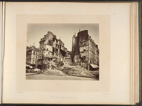 Place de la Bastille, Burned by Alphonse J. Liébert, photograph, 1871
