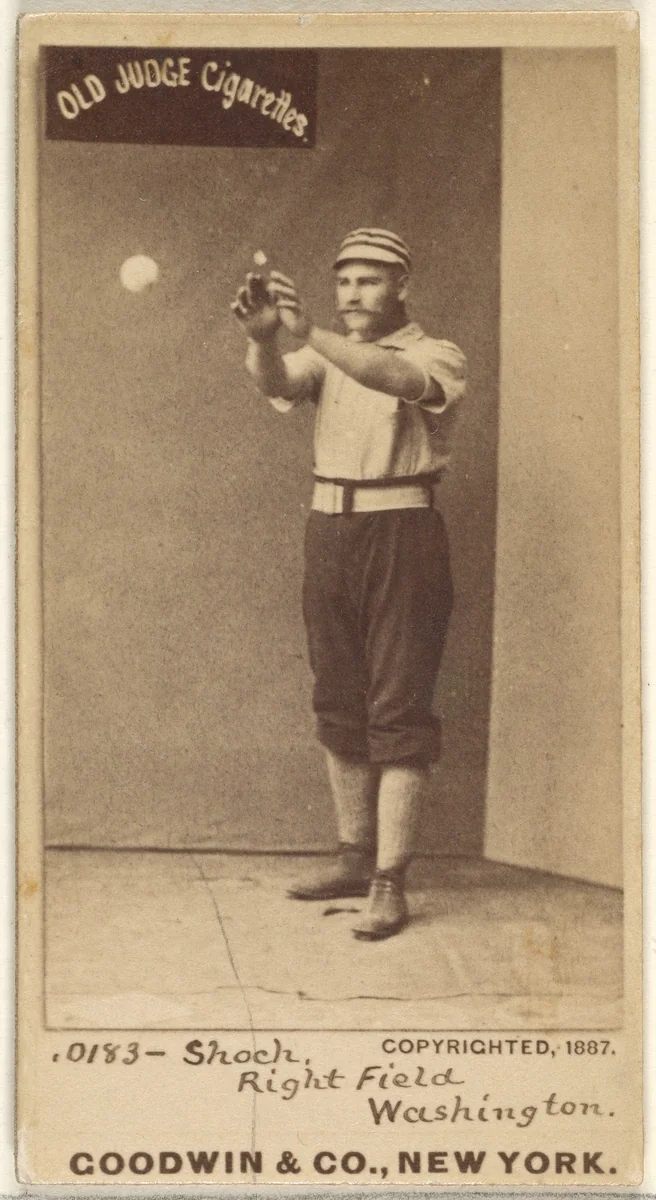 George Quintus Shoch, Right Field, Washington Nationals, from the Old Judge series (N172) for Old Judge Cigarettes by Goodwin & Company, photograph, 1887
