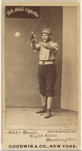 George Quintus Shoch, Right Field, Washington Nationals, from the Old Judge series (N172) for Old Judge Cigarettes by Goodwin & Company, photograph, 1887