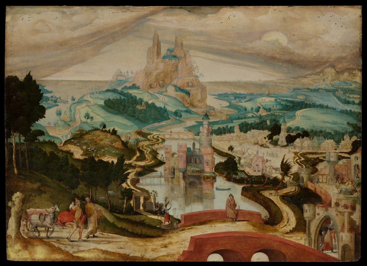 The Arrival in Bethlehem by Master of the Brussels Calling of Saint Matthew, painting, 1540-1550