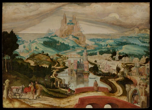 The Arrival in Bethlehem by Master of the Brussels Calling of Saint Matthew, painting, 1540-1550