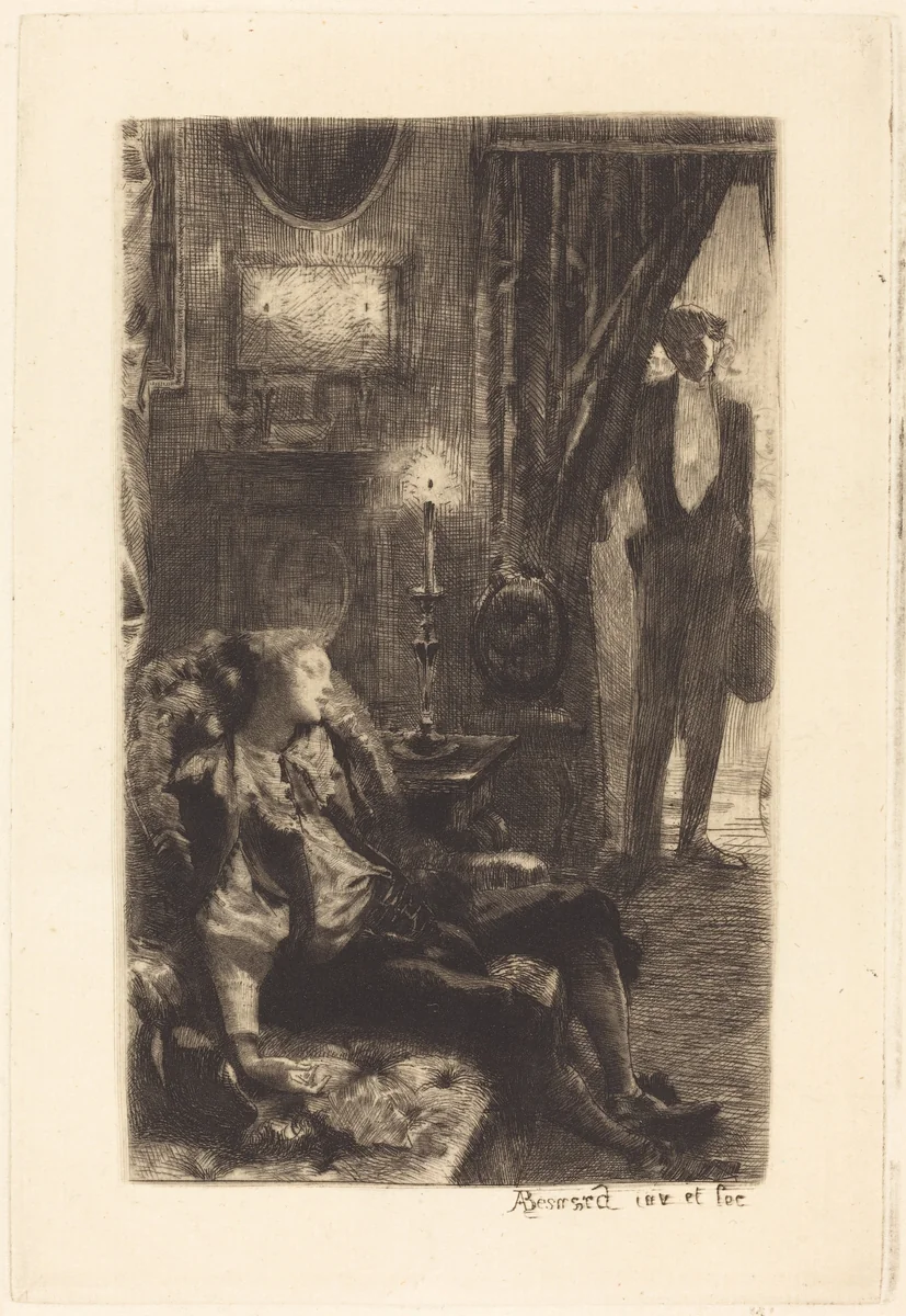Iza Sleeping (Le Sommeil d'Iza) by Albert Besnard, print, 1885