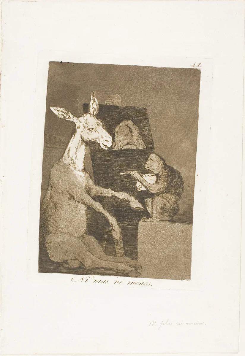 Neither more nor less, plate 41 from Los Caprichos by Francisco José de Goya, print, 1797-1799