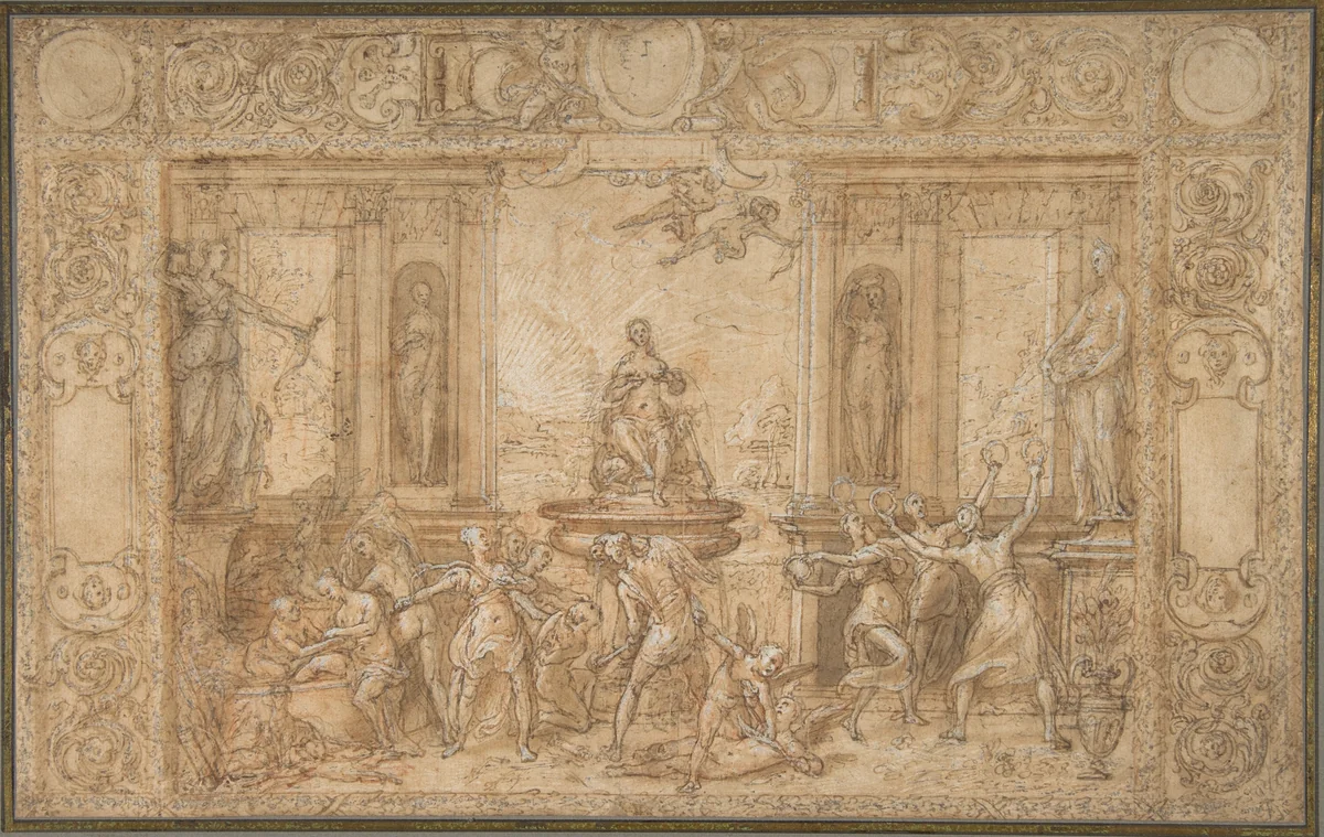 Study for The Allegory of Spring by Federico Zuccaro, drawing, 1579
