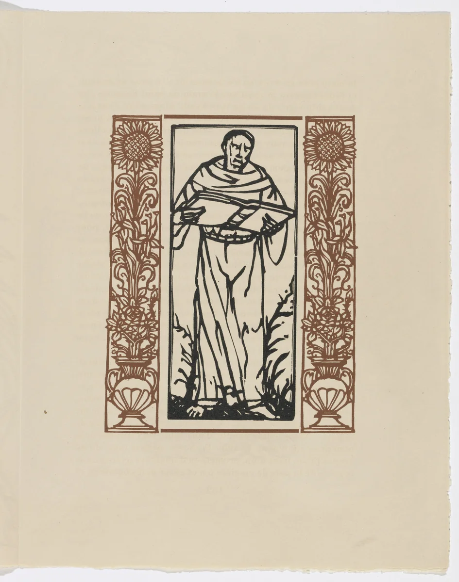 Plate (page 133) from Les Petites Fleurs de St. François (The Little Flowers of St. Francis) by Émile Bernard, illustrated book, 1928