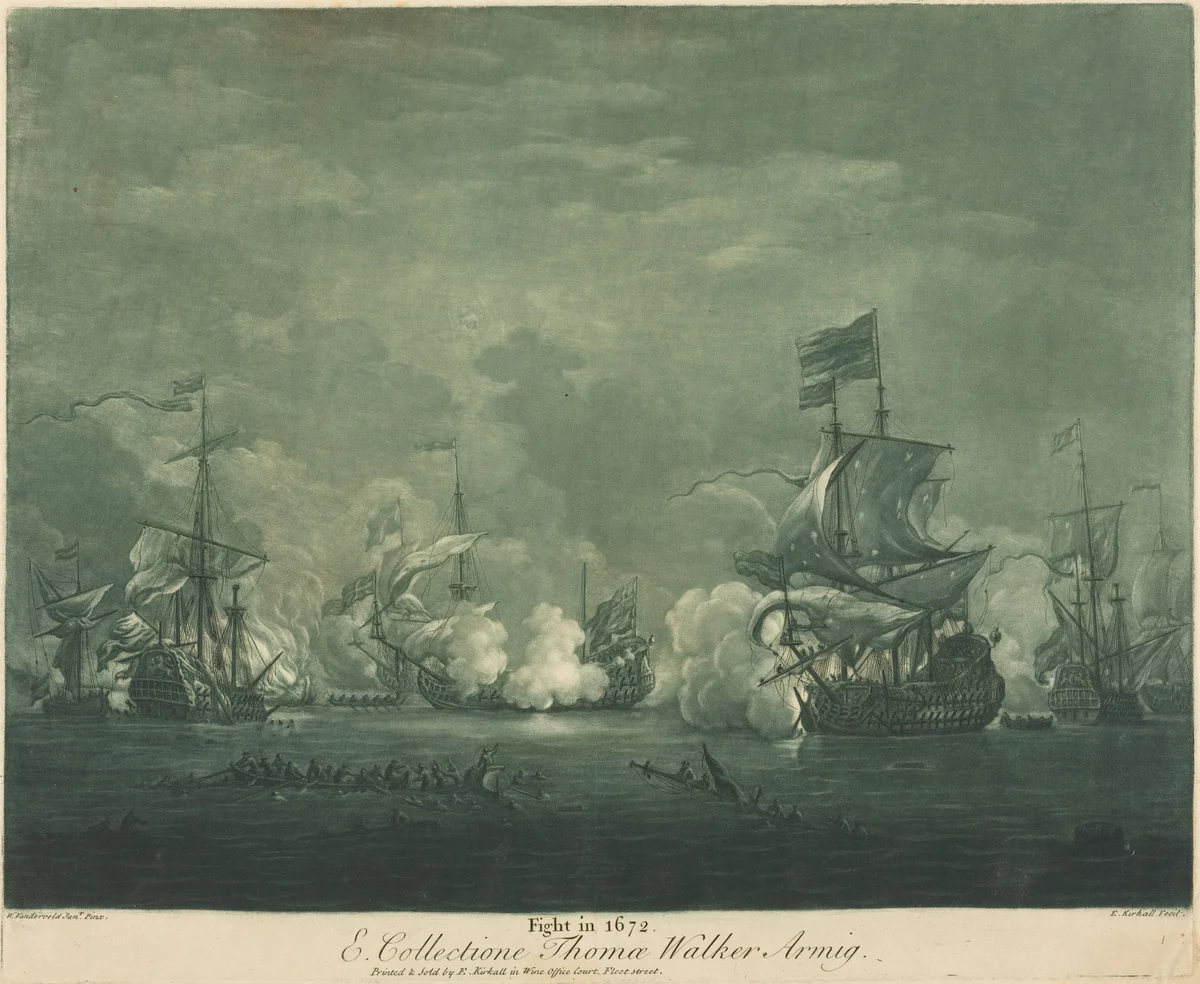 Fight in 1672 by Elisha Kirkall
Willem van de Velde the Younger, portfolio, 1682-1742