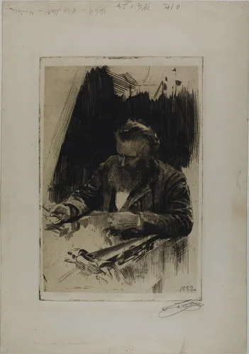 Axel Herman Haig III by Anders Zorn, print, 1884