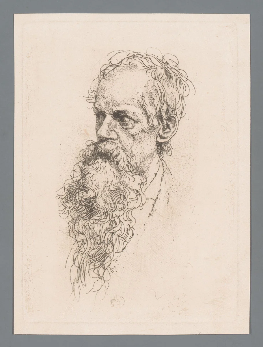 Portret van Willem Linnig senior by Willem Linnig, print, 1852-1890