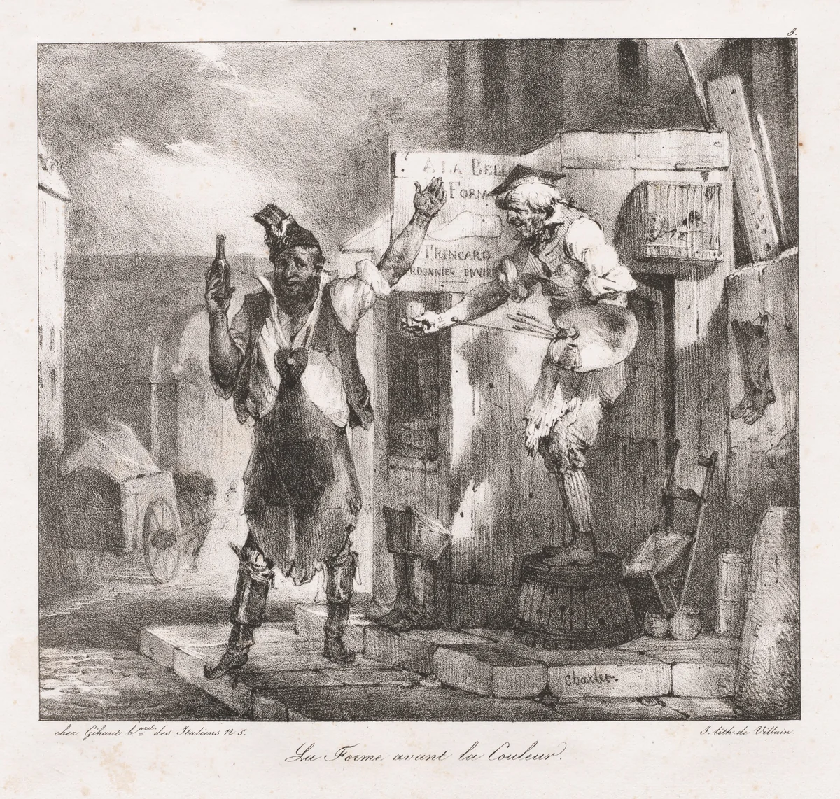 Lithographic Sketches by Charlet: Form before Color by Nicolas Toussaint Charlet, print, 1823