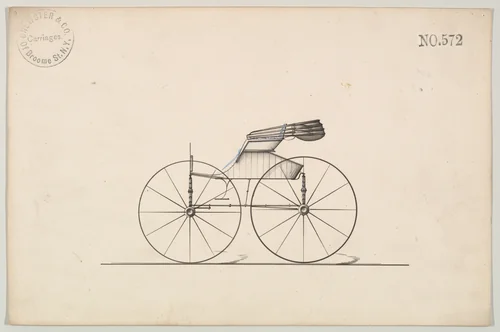 Road Wagon #572 by Brewster & Co., drawing, 1860-1870