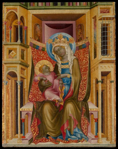 Virgin and Child Enthroned by Bohemian Painter, painting, 1345-1350