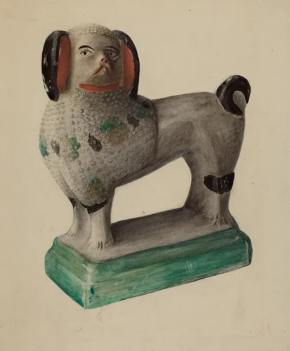 Pa. German Prince Charles Spaniel by Mina Lowry, index of american design, 1937