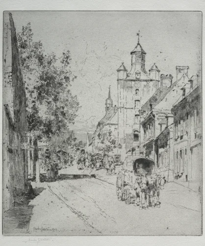 Tour de Marche, St. Riquier by Charles John Watson, print, 1906