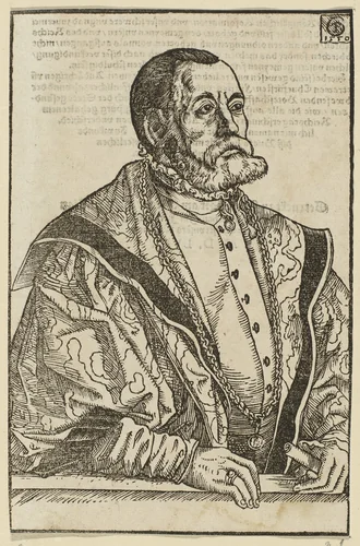 Portret van Justinus Göbler by Unknown, print, 1550