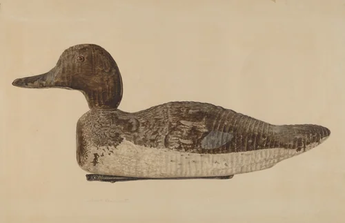 Decoy: Blue Winged Teal by Albert Geuppert, index of american design, 1938