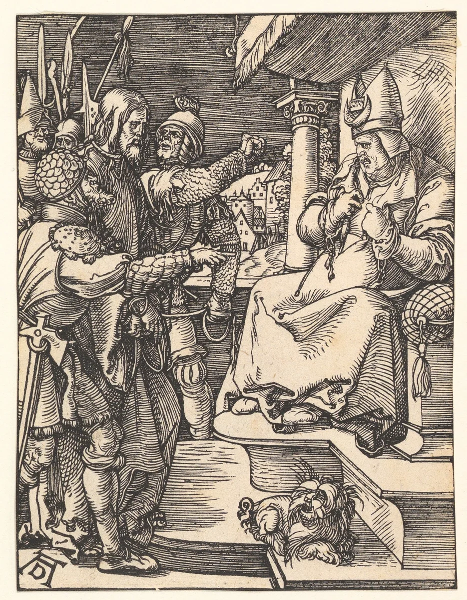 Christ Before Caiaphas, from "The Small Passion" by Albrecht Dürer, print, 1508-1509