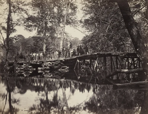 Military Bridge, across the Chikahominy, Virginia by Alexander Gardner, photograph, 1862