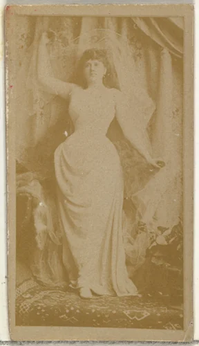 [Actress standing with hand above head], from the Actors and Actresses series (N145-8) issued by Duke Sons & Co. to promote Duke Cigarettes by W. Duke, Sons & Co., photograph, 1890-1895