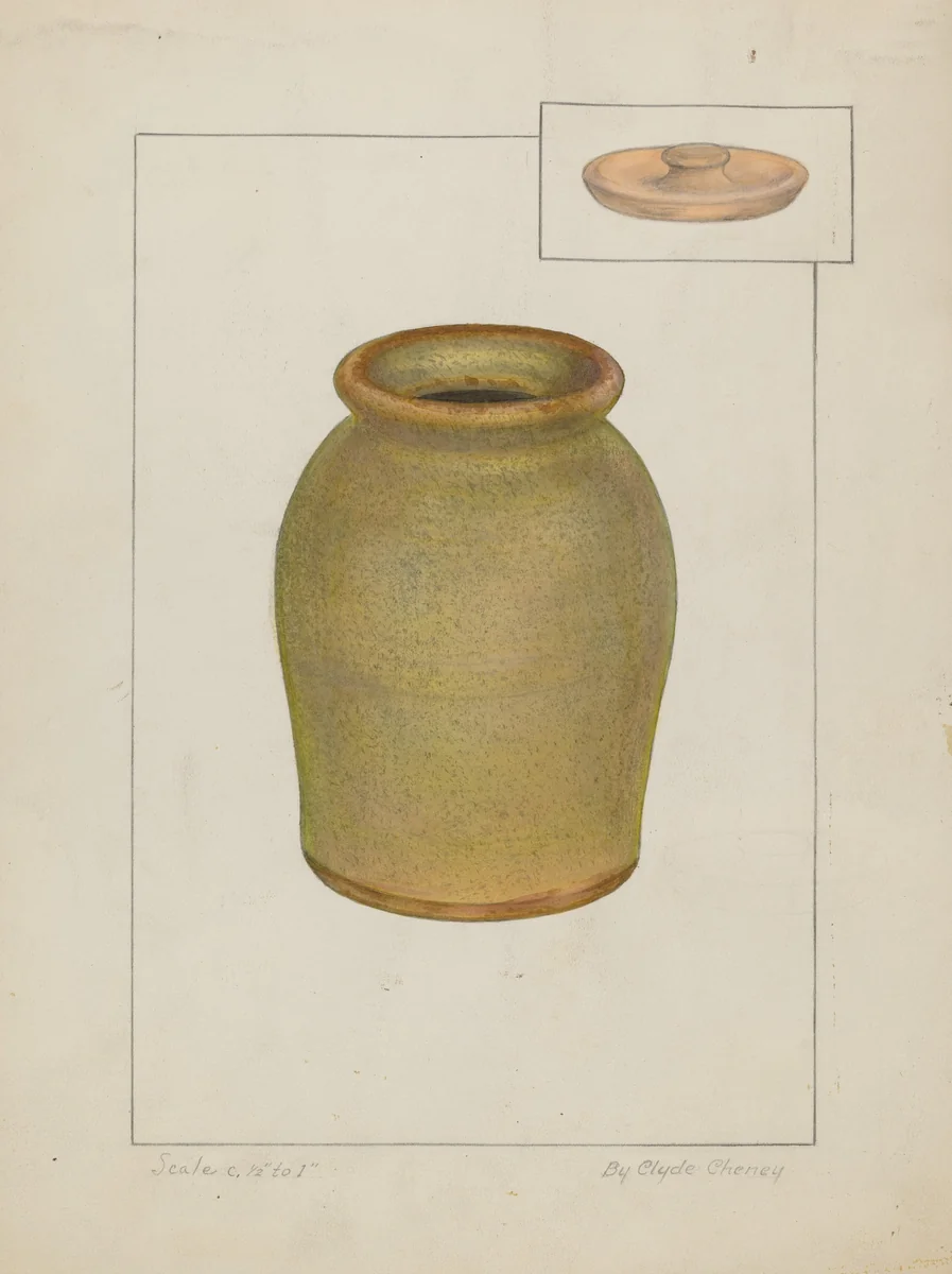 Preserve Jar by Clyde L. Cheney, index of american design, 1935-1942