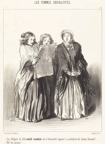 Les Délégués du club central socialiste ont repoussé... by Honoré Daumier, print, 1849